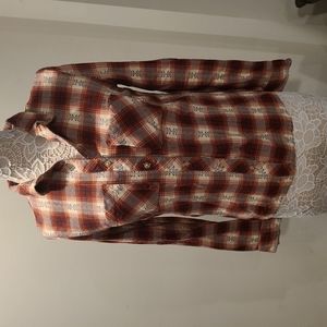 Francesca's Flannel Button Shirt Medium